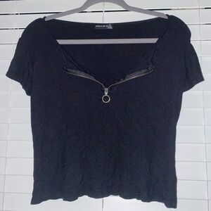 Black Zippered Top